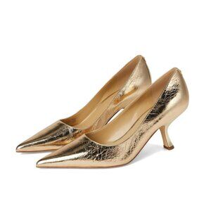 Michael Kors Luna Mid Pump Pale Gold Size 7 NIB